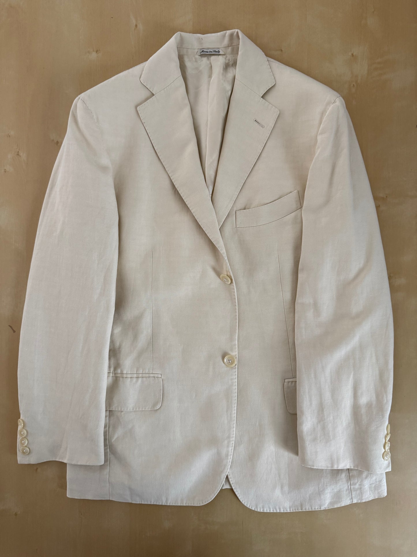 Giacca Lardini bianco panna in cotone e lino - tg. 48