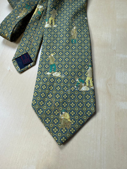 Cravatta Etro micro fantasia e pescatori