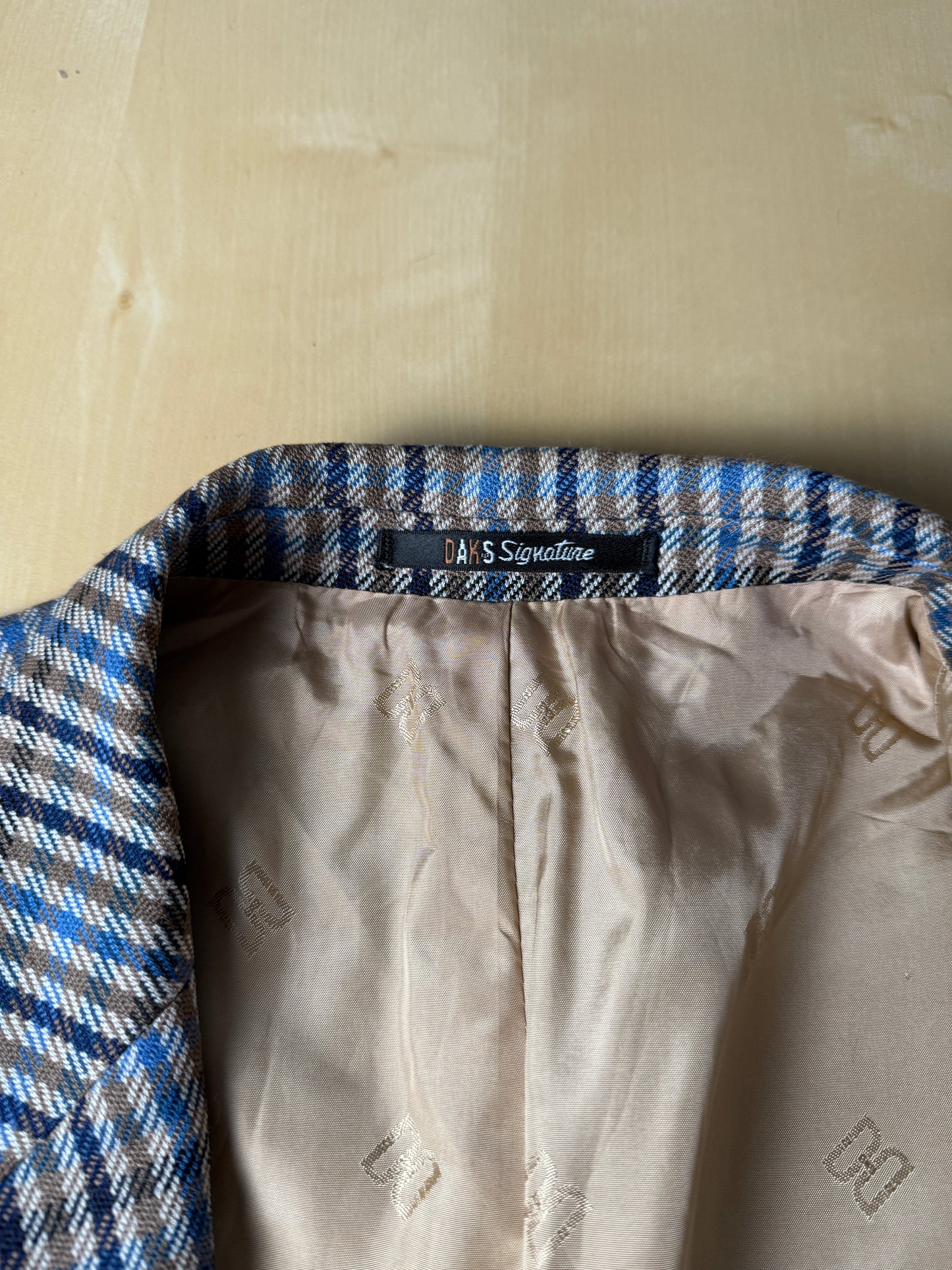 Giacca Daks check quadri blu made in UK - tg. 54/56