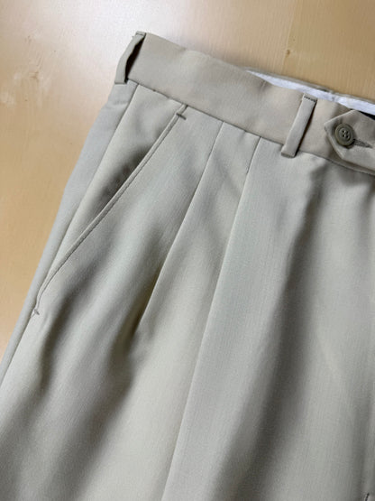 Pantaloni fresco lana bianco avorio anni '80 (NOS) - tg. 50