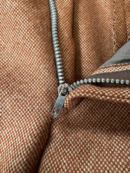 Pantalone sartoriale anni ‘70 in lana pesante rosso ruggine - tg. 44/46