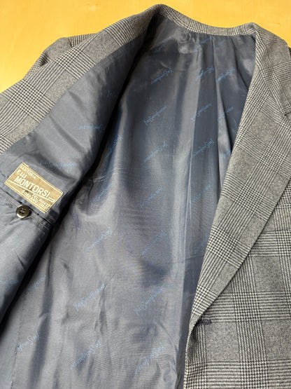 Giacca + panciotto sartoriali anni ‘70 principe di Galles - tg. 54 drop basso