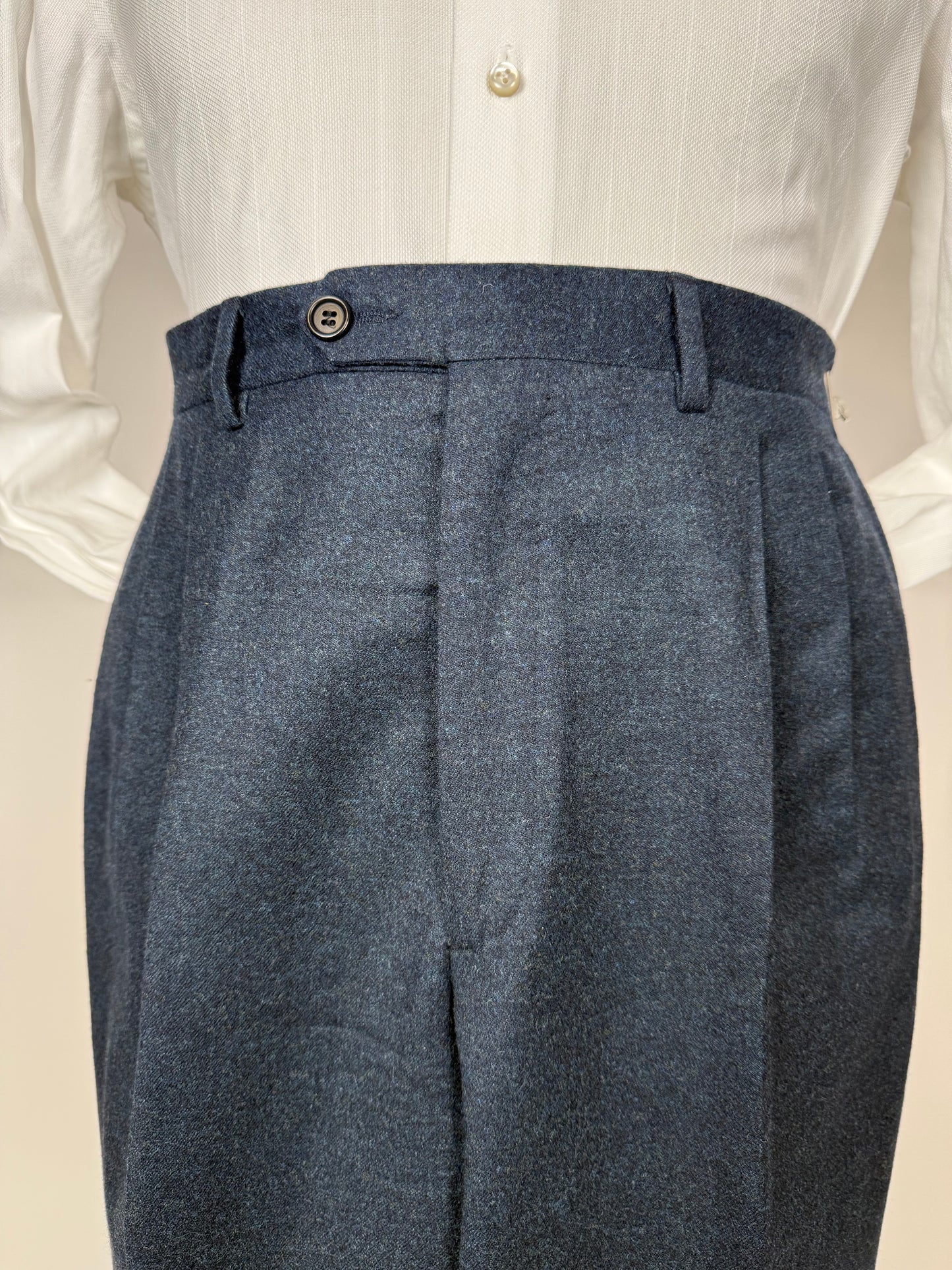 Completo anni ‘80 tessuto Loro Piana flanella lana e cashmere - tg. 50