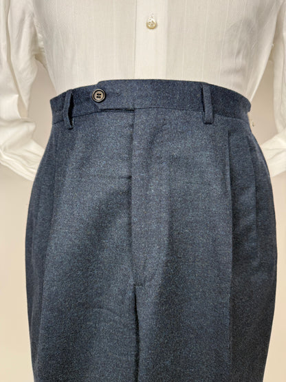 Completo anni ‘80 tessuto Loro Piana flanella lana e cashmere - tg. 50