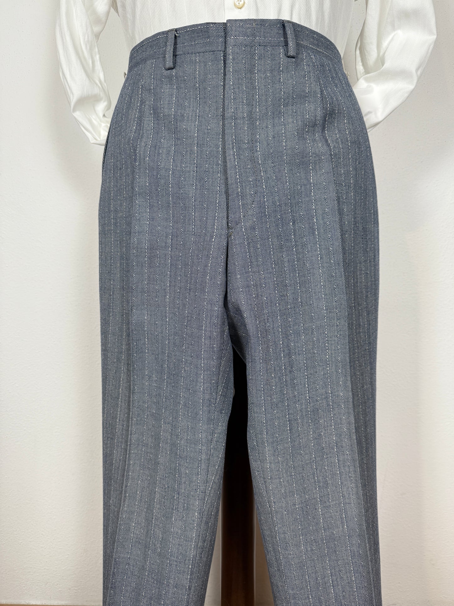 Completo anni ‘60 in grisaglia blu spinato - tg. 48