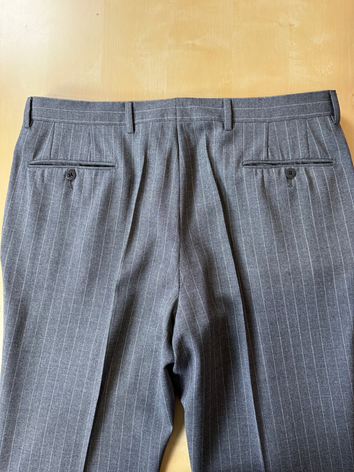 Completo estivo Sartoria Partenopea fresco lana grigio gessato - tg. 50/52