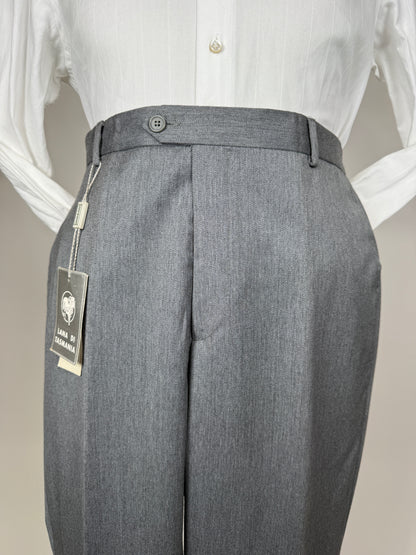 Pantaloni anni ‘90 flanella pettinata grigio chiaro (NOS) - tg. 52/54