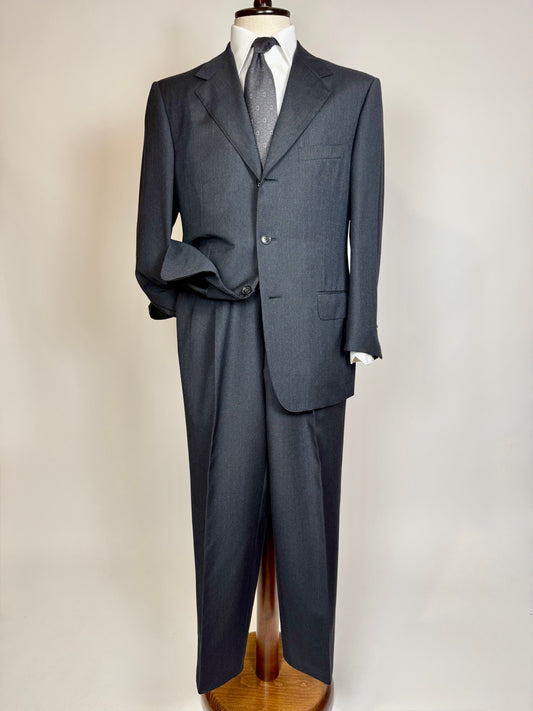 Completo Ermenegildo Zegna made-to-measure fresco lana antracite (nuovo) - tg. 50 corta