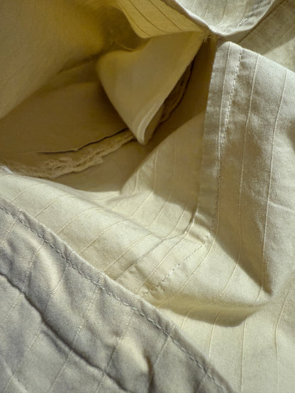 Completo estivo in puro cotone sfoderato color crema (NOS) - tg. 48/50