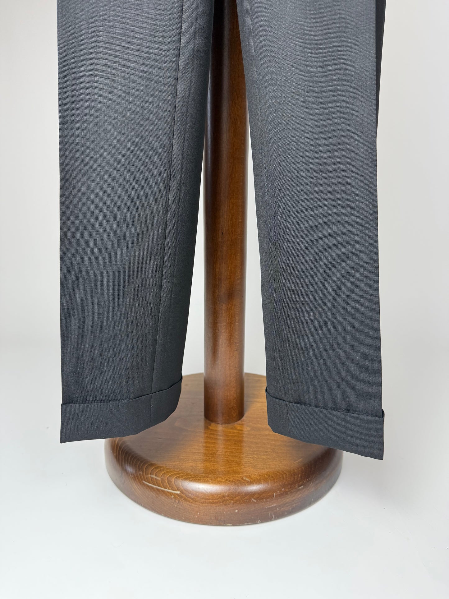 Pantaloni fresco lana blu tasche carrettiera anni '90 (NOS) - tg. 44/46