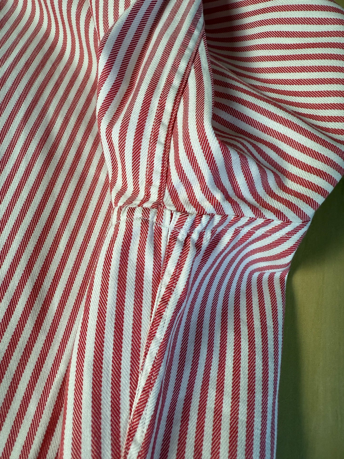 Camicia anni ‘70 rossa a righe - M collo 42
