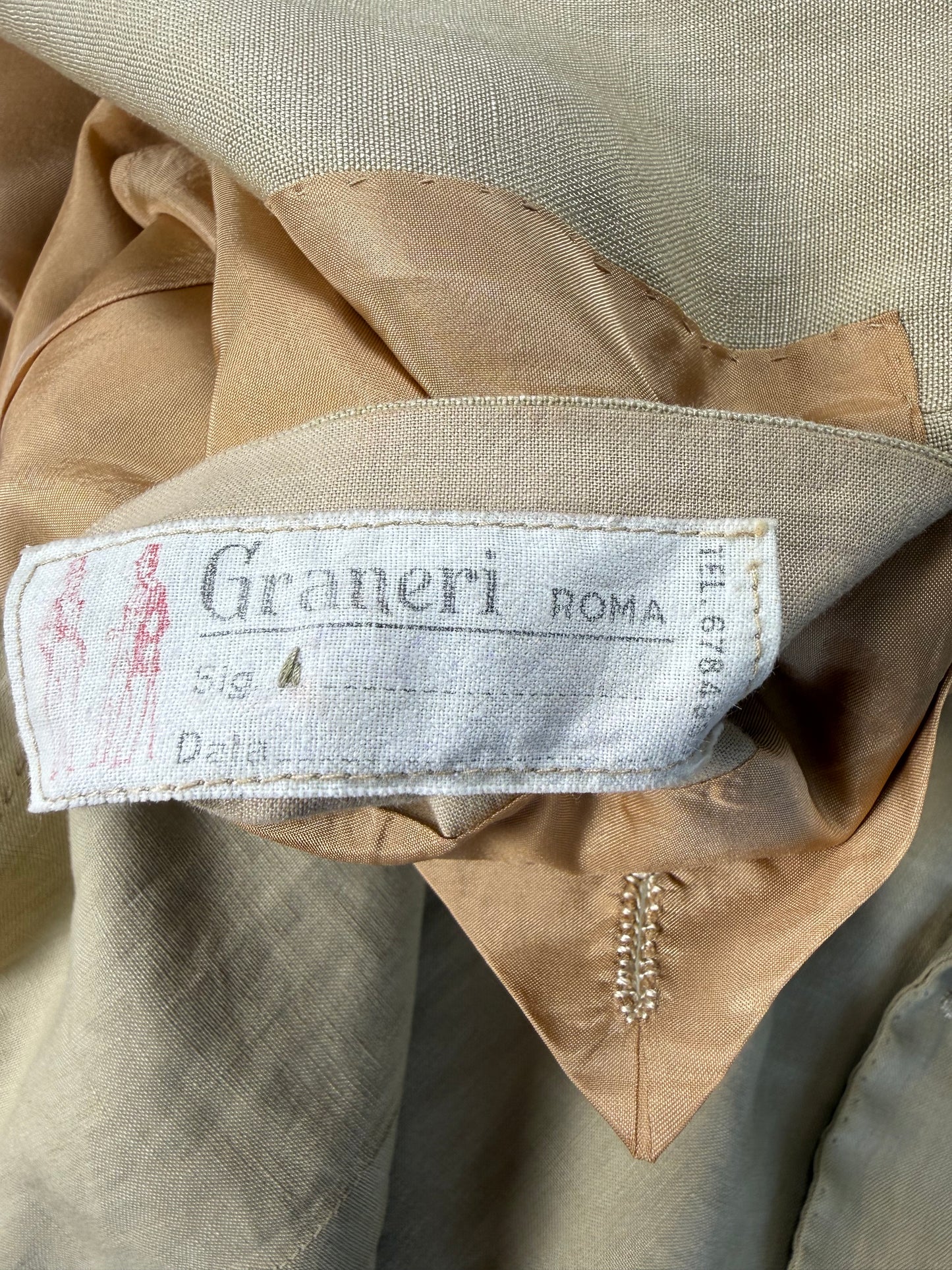 Completo sartoriale A. Graneri lino beige - tg. 60/62
