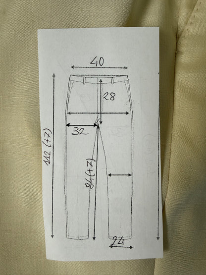 Pantaloni anni '70 misto seta color avorio - tg. 44/46
