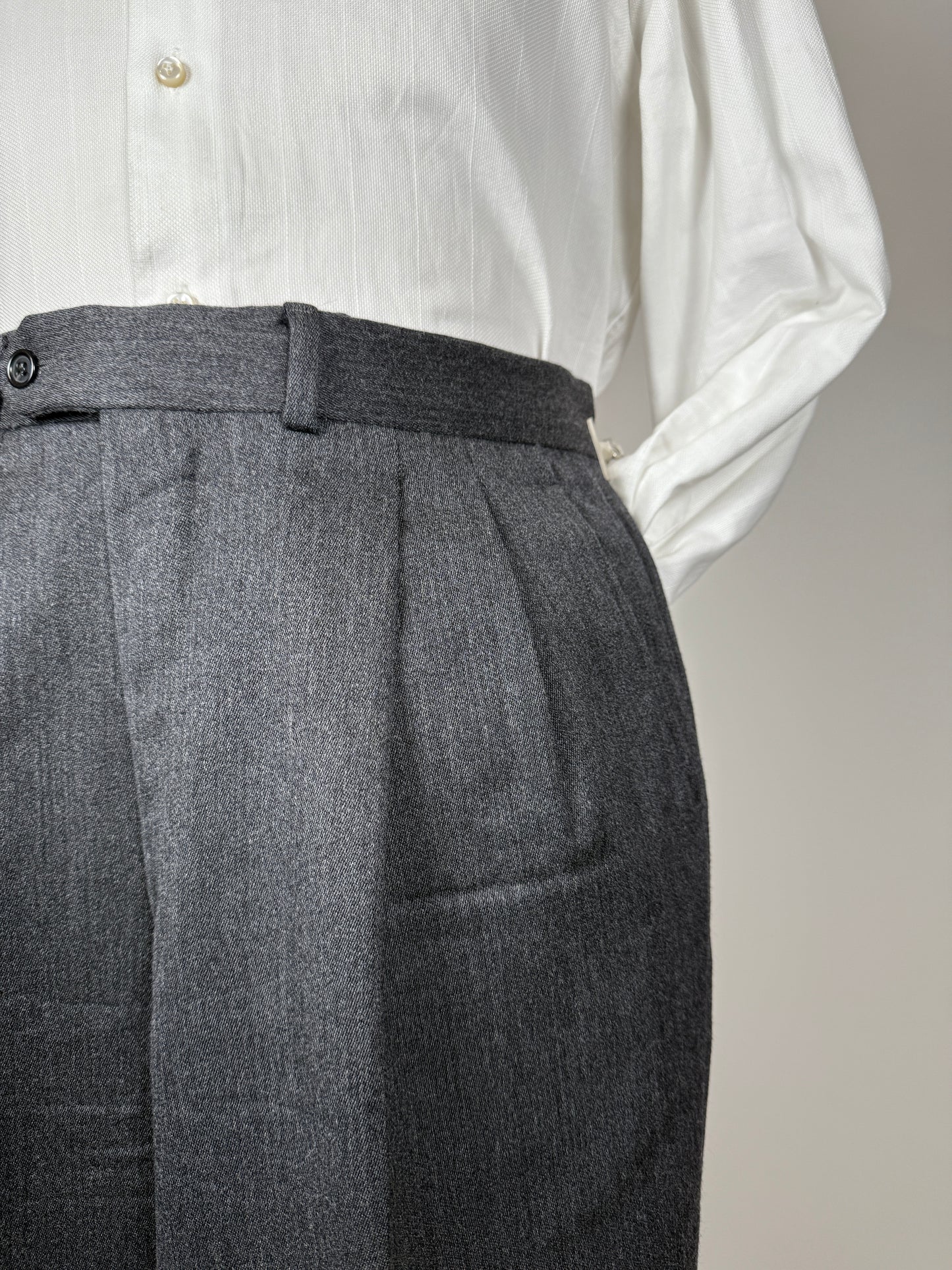 Pantaloni flanella grigio antracite - tg. 50