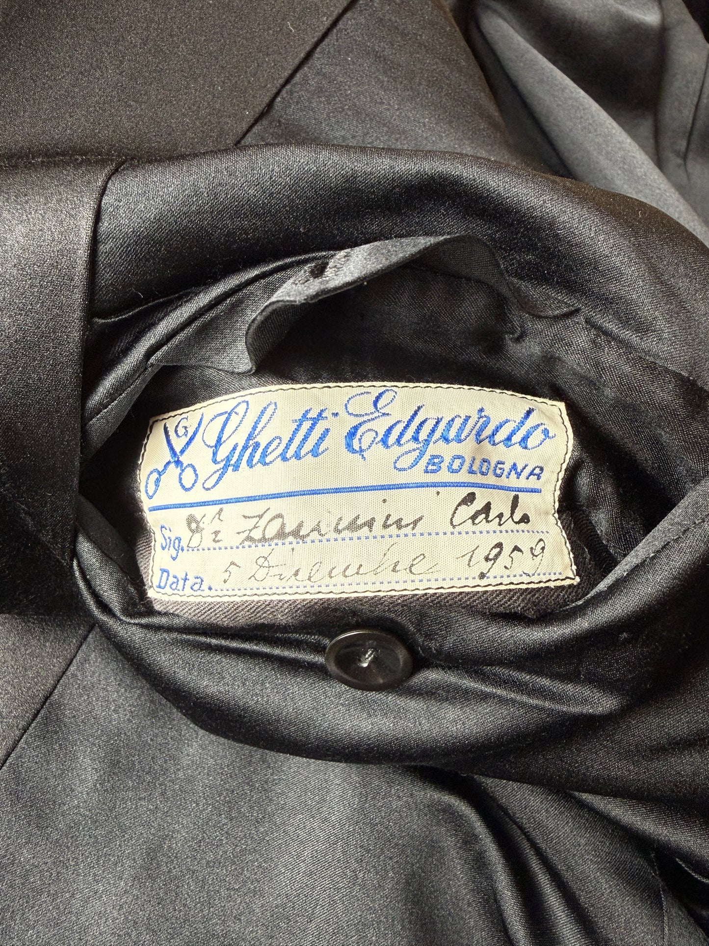 Smoking sartoriale anni ‘50 revers a scialle - tg. 48/50