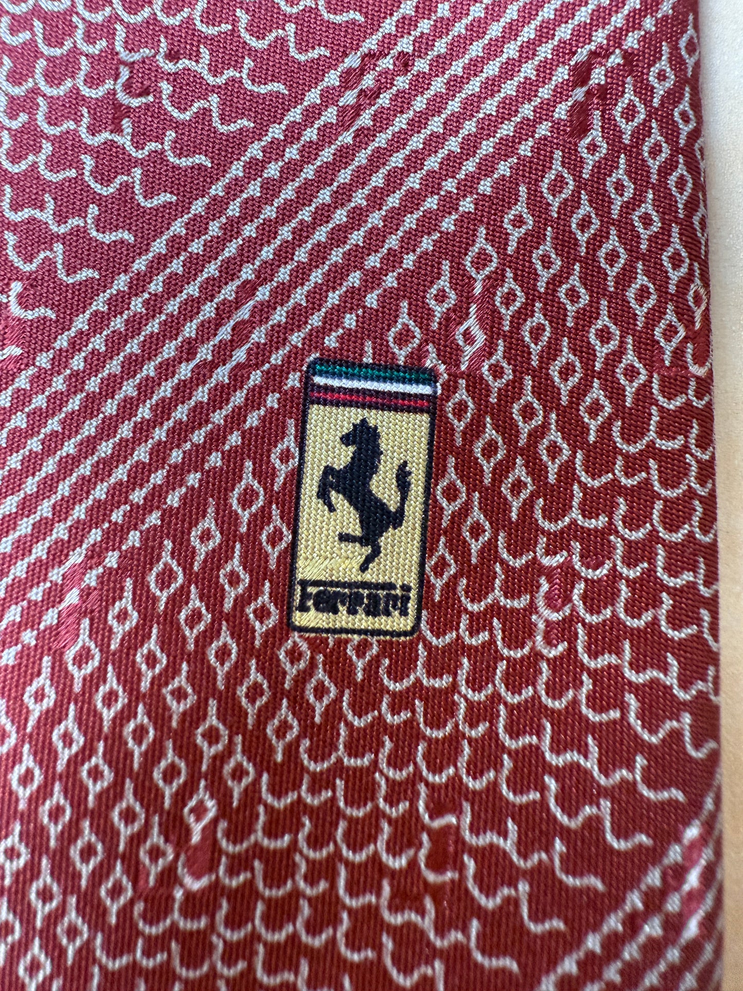 Cravatta Ferrari vintage F jacquard