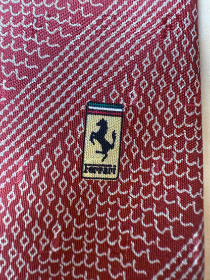 Cravatta Ferrari vintage F jacquard