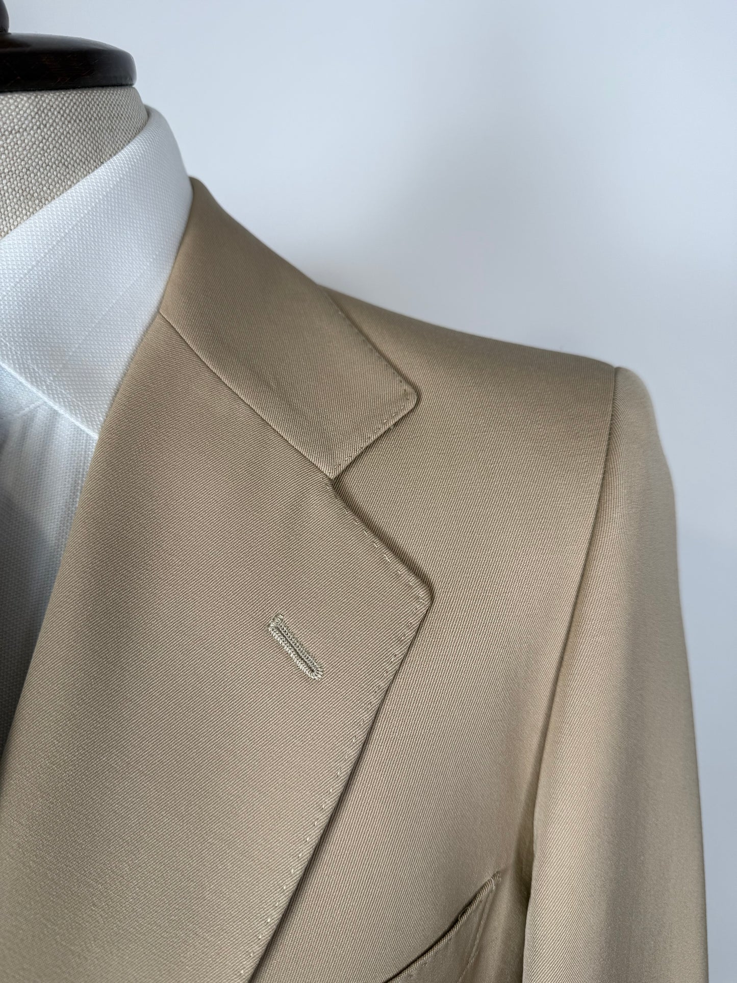 Completo anni ‘70 twill pettinato beige - tg. 46/48