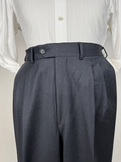 Completo Corneliani anni ‘90 flanella antracite - tg. 50/52