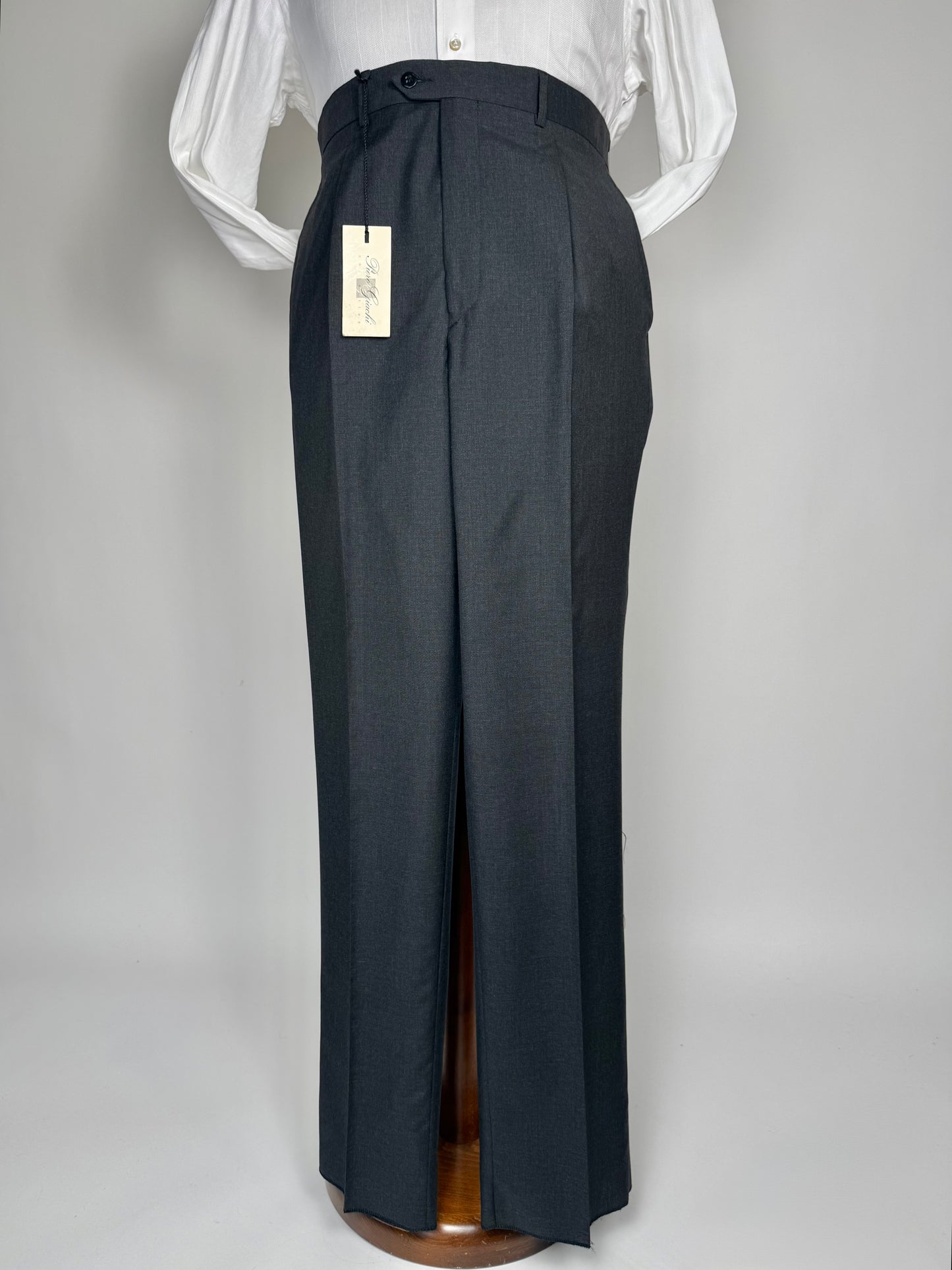 Pantaloni fresco lana grigio antracite anni '90 (NOS) - tg. 56/58
