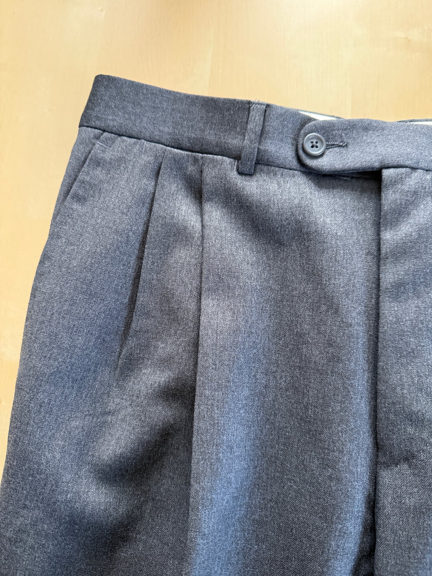 Pantaloni anni ‘80 flanella leggera antracite - tg. 46/48