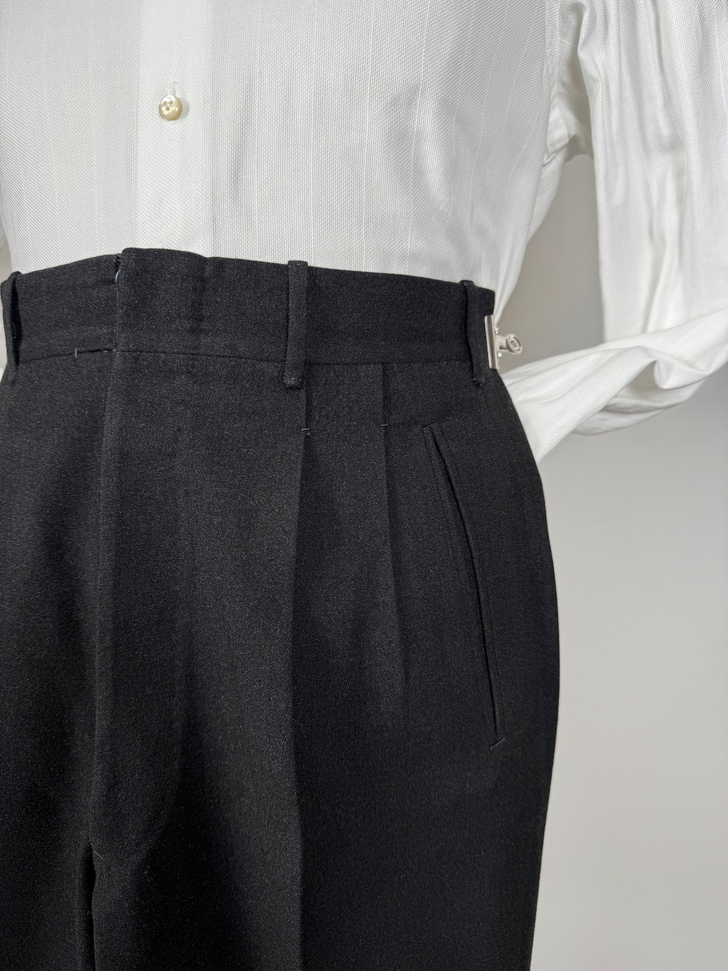 Completo anni ‘50/‘60 flanella antracite - tg. 46