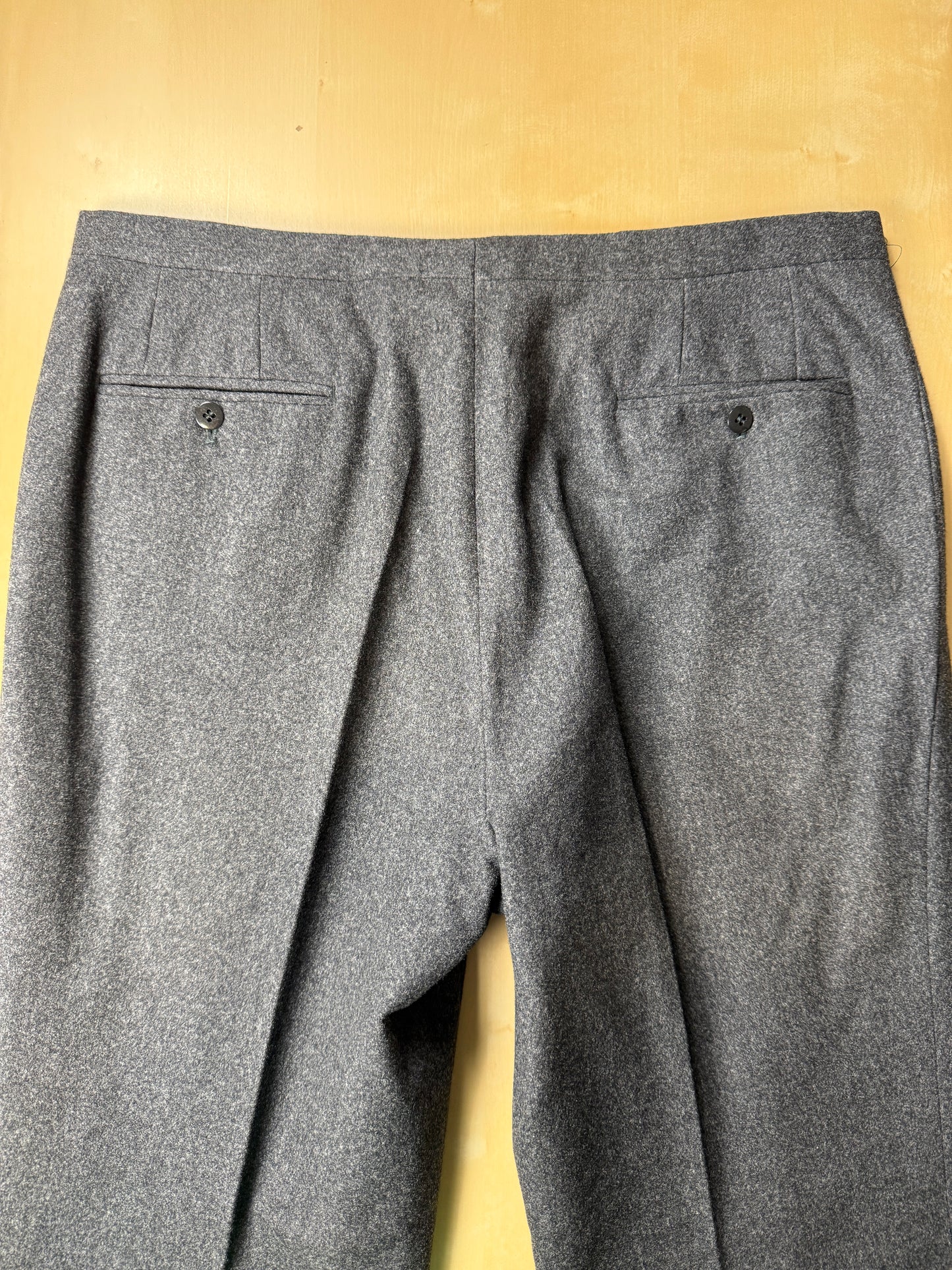 Pantaloni sartoriali anni ‘60/‘70 flanella antracite - tg. 50/52
