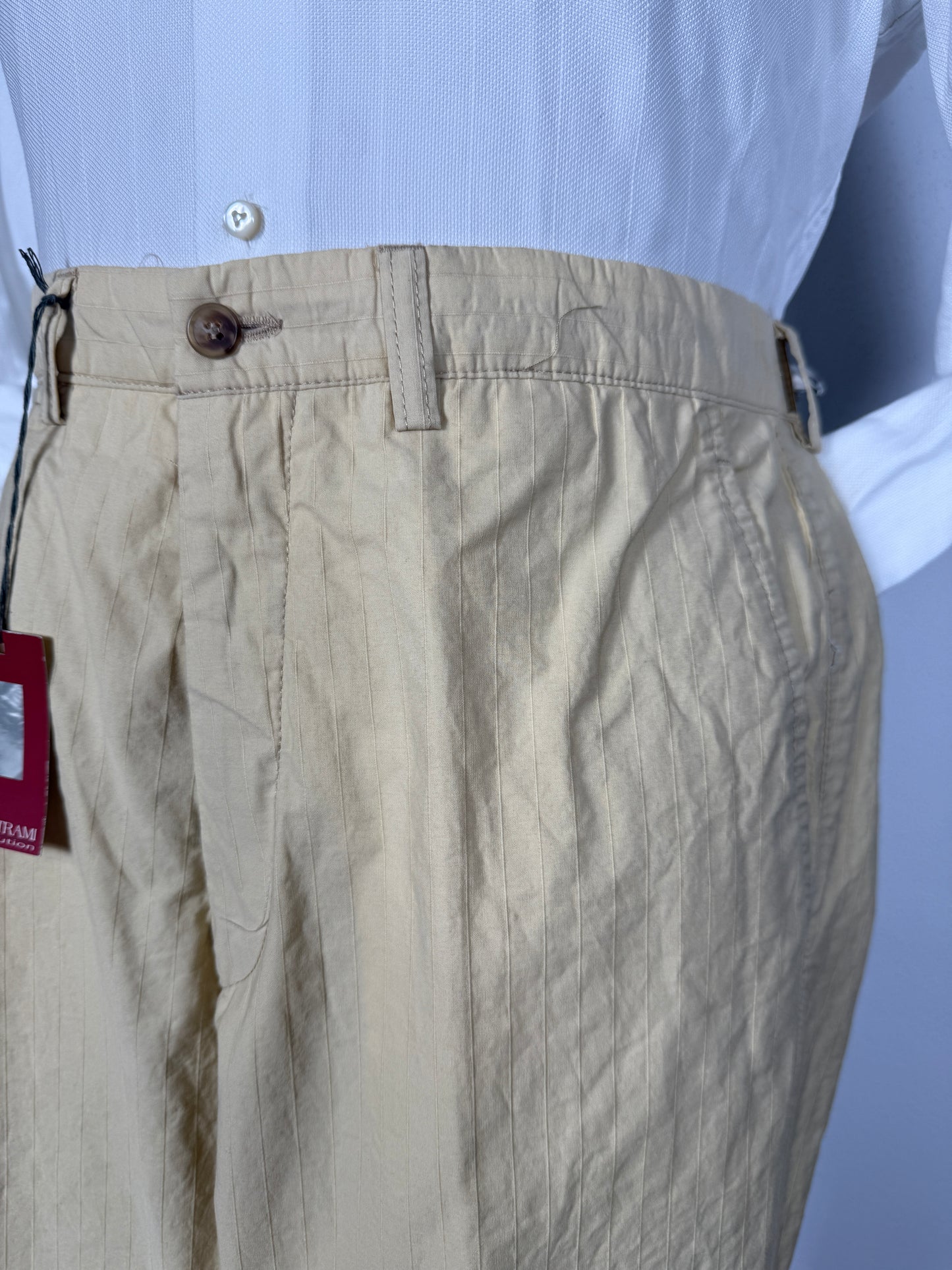 Completo estivo in puro cotone sfoderato color crema (NOS) - tg. 48/50