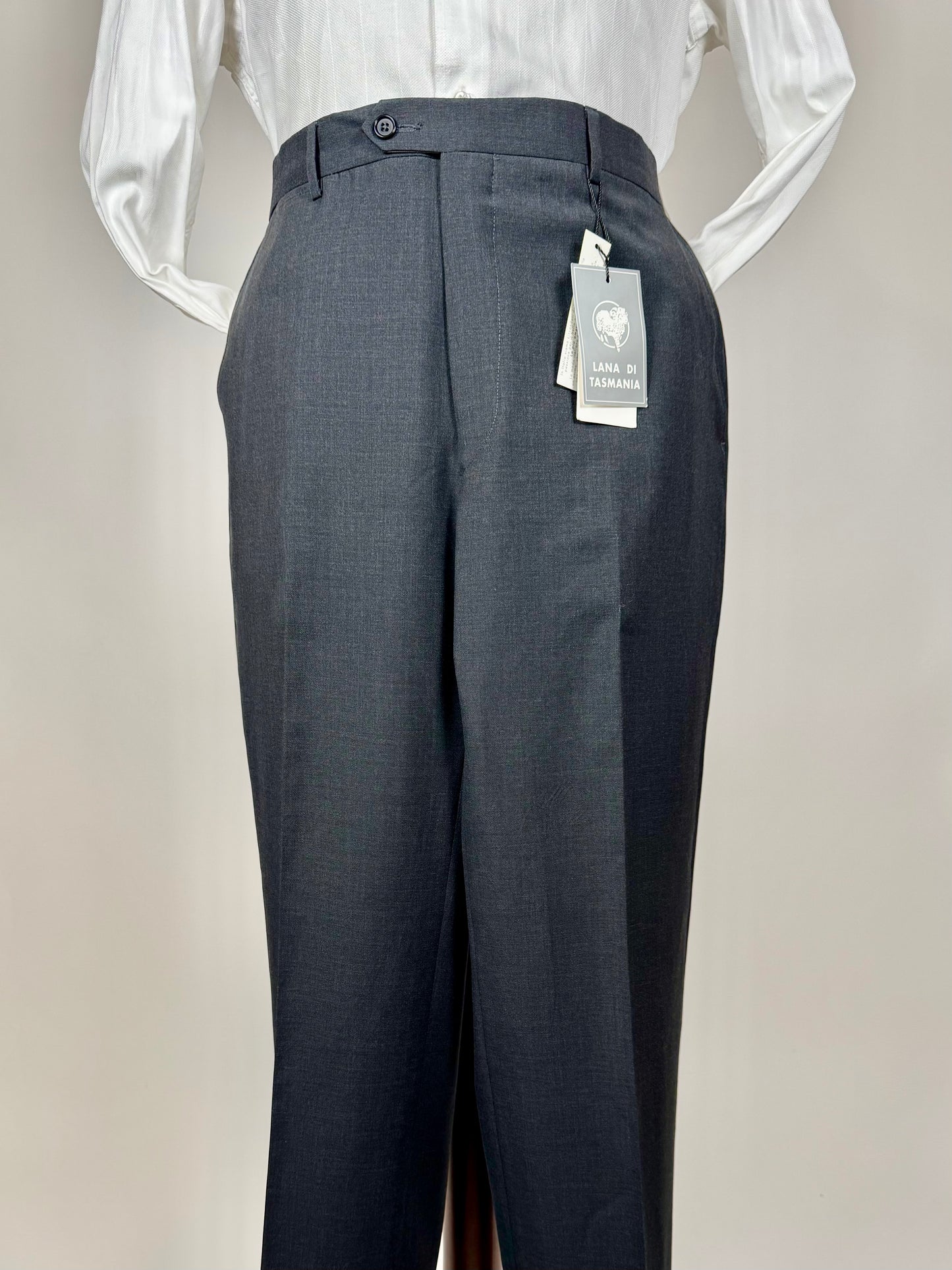 Pantaloni fresco lana grigio antracite (nuovi) - tg. 56