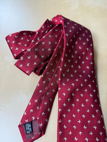 Cravatta Salvatore Ferragamo per Arma dei Carabinieri rossa micro fantasia
