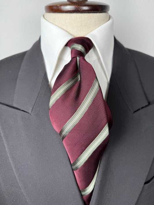 Cravatta Armani regimental bordeaux