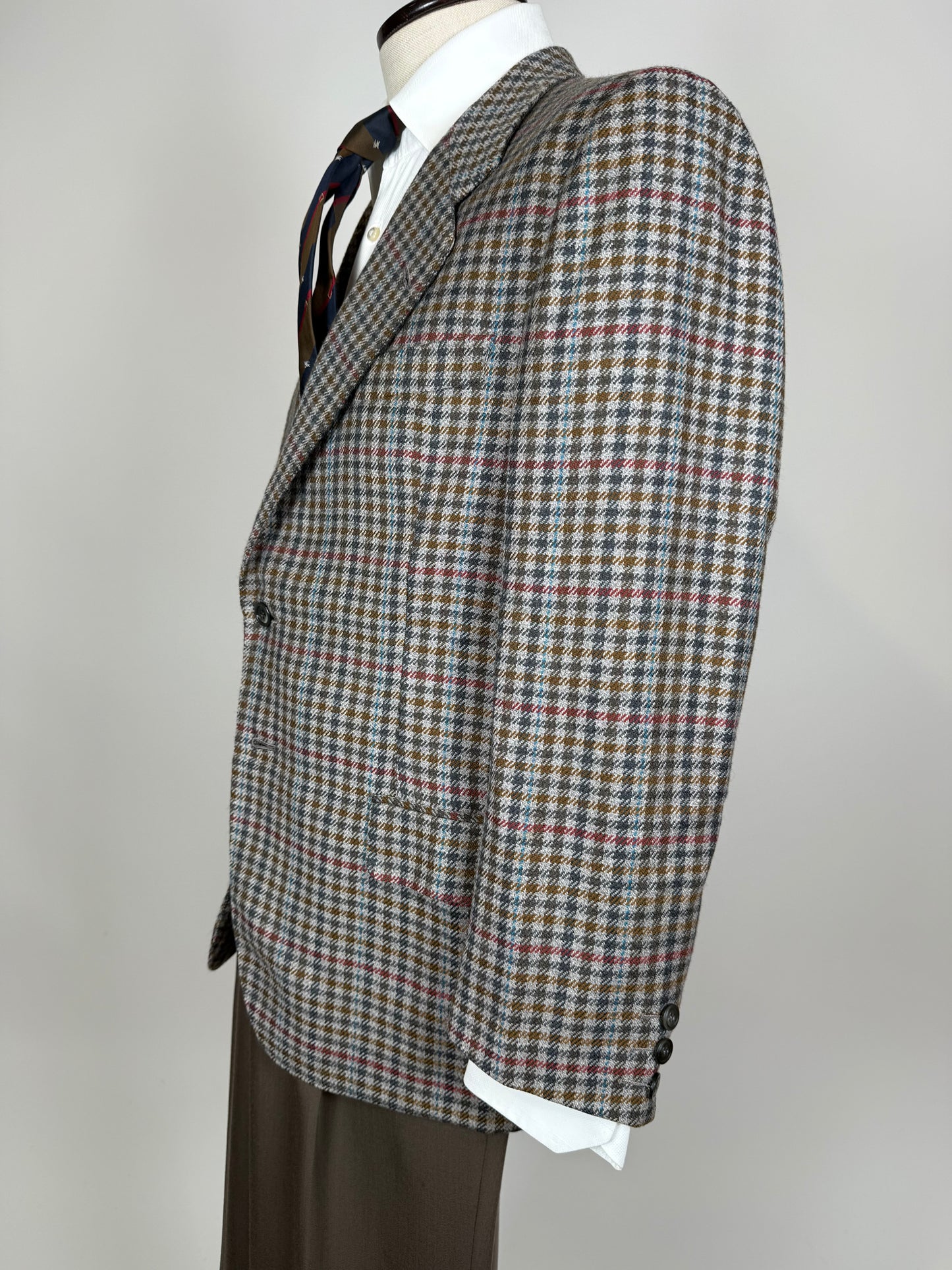 Giacca sartoriale lana e cashmere check - tg. 48/50 corta