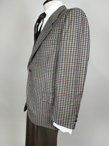 Giacca sartoriale lana e cashmere check - tg. 48/50 corta