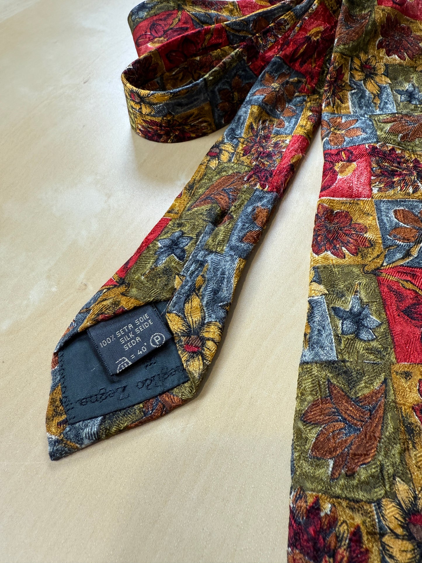 Cravatta Ermenegildo Zegna floreale jacquard