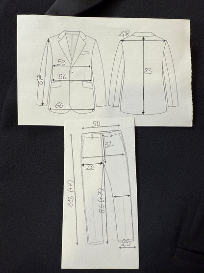 Smoking anni ‘60/‘70 monopetto revers a scialle - tg. 54/56 lunga