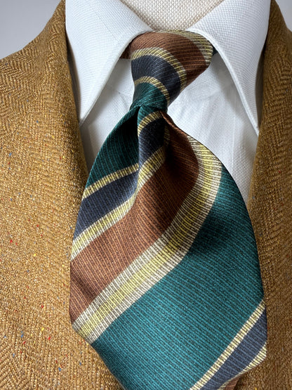 Cravatta Armani regimental vintage verde