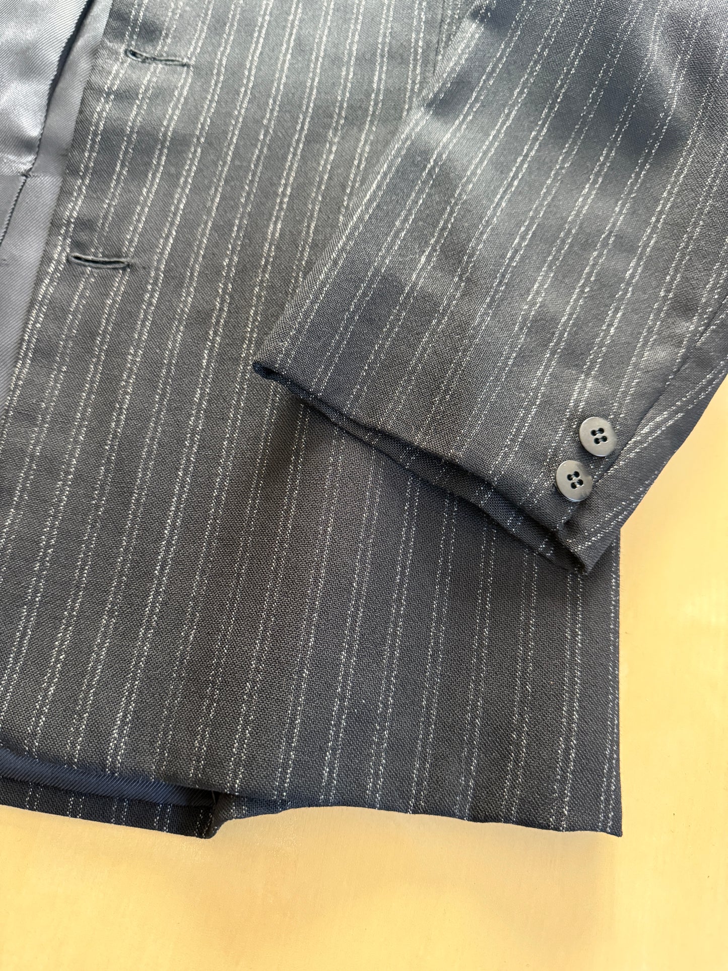 Giacca anni ‘50 sartoriale nero gessato - tg. 44