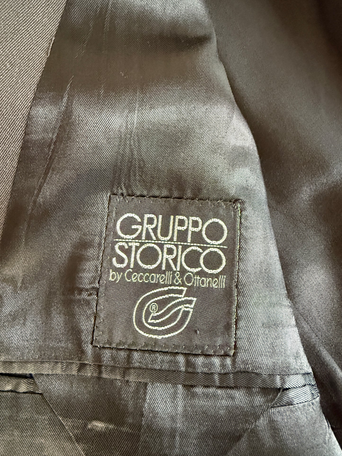 Completo doppiopetto anni ‘80 flanella verde petrolio - tg. 50/52 drop alto