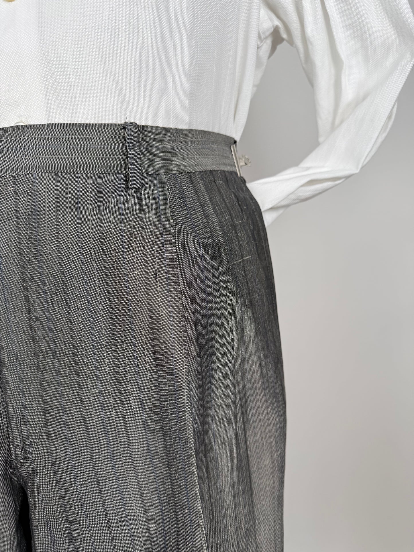 Completo doppiopetto anni ‘70/‘80 pura seta shantung - tg. 48/50