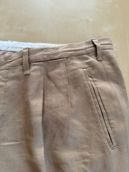 Completo sartoriale F. Di Marco lino irlandese beige - tg. 52 corta