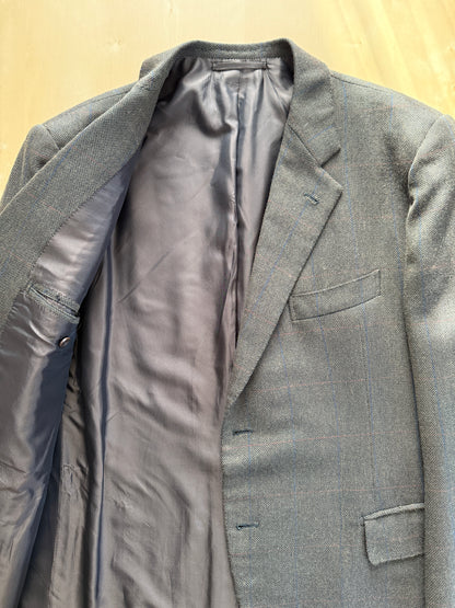 Giacca sartoriale in misto cashmere verde finestrato - tg. 58/60