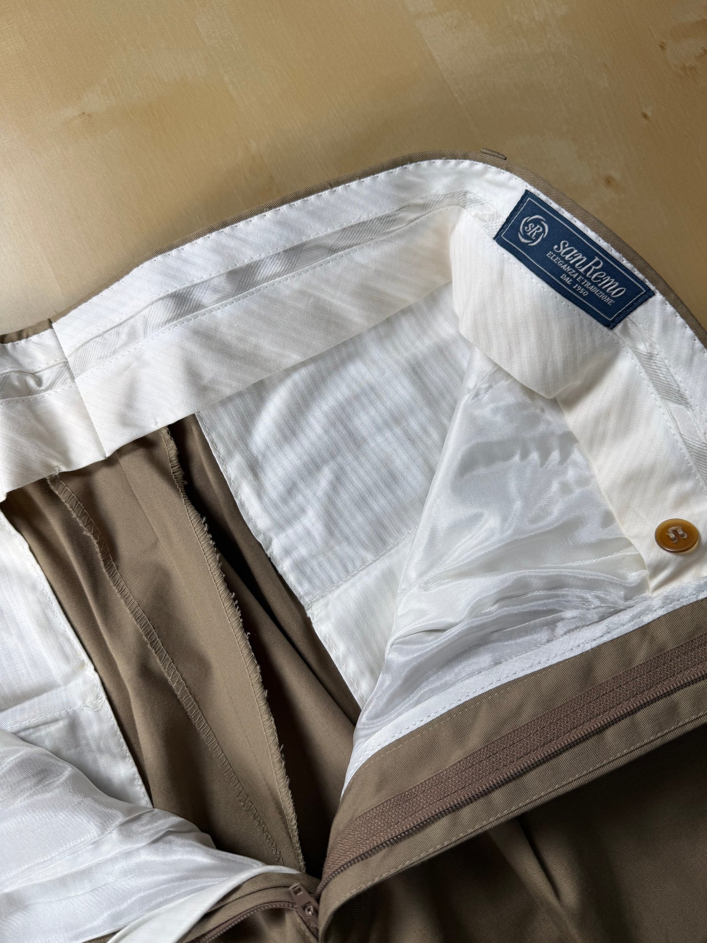 Pantaloni in cotone beige (NOS) - tg. 46