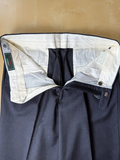 Pantalone anni ‘80 in fresco lana grigio antracite (NOS) - tg. 48