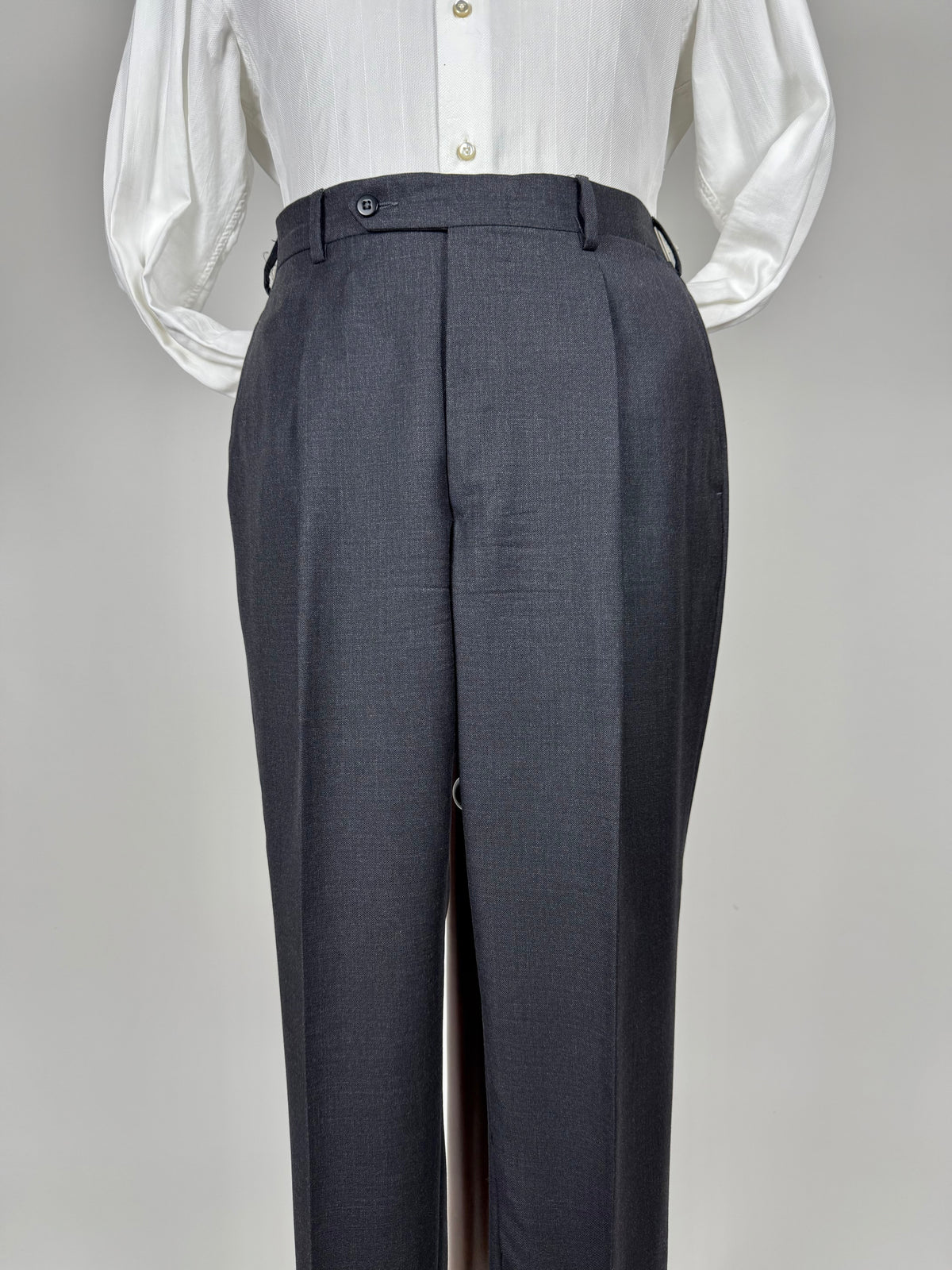 Pantaloni Burberry flanella pettinata antracite - tg. 50