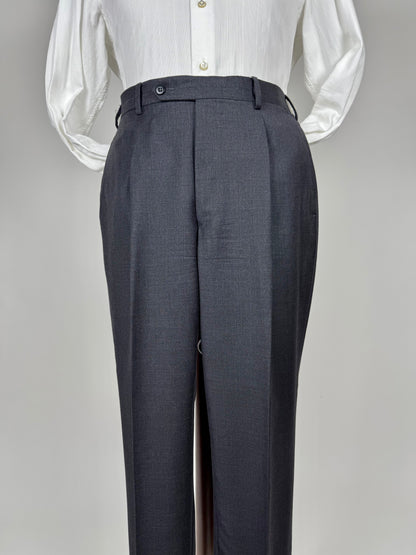 Pantaloni Burberry flanella pettinata antracite - tg. 50