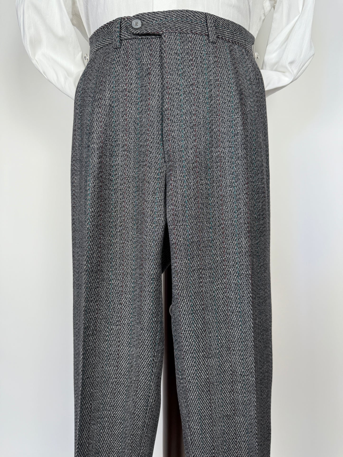 Pantalone in tweed spinato anni ‘80 (NOS) - tg. 46