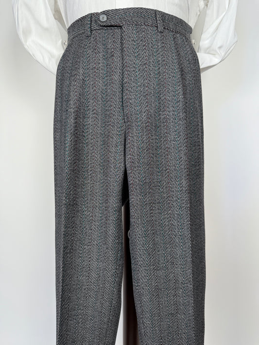 Pantalone in tweed spinato anni ‘80 (NOS) - tg. 46
