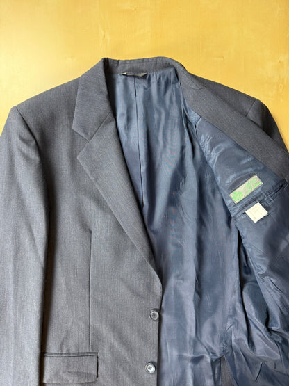 Completo anni '80 fresco lana blu - tg. 50/52