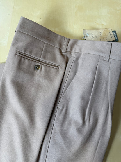Pantaloni anni ‘70/‘80 in flanella beige (NOS) - tg. 50