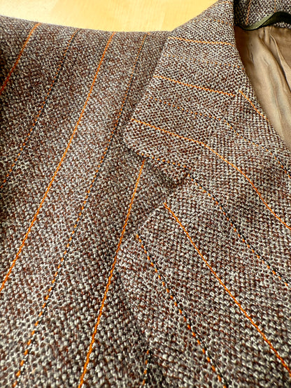 Completo anni ‘70 tweed marrone - tg. 50